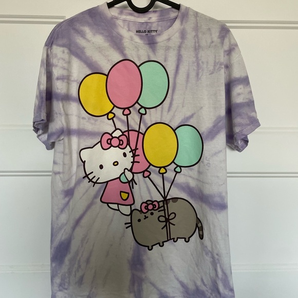 Hello Kitty X Pusheen Tie-Dye T-Shirt - Picture 1 of 10